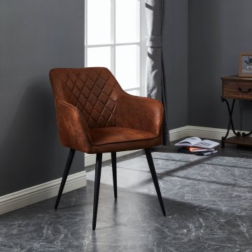 Eglo - Chaise de salle à manger 81,5x63 cm marron