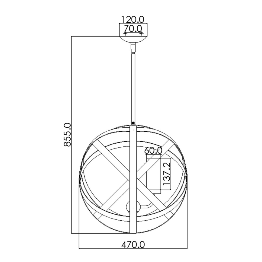 Hinkley - Außen-Kronleuchter CARSON 3xE14/40W/230V IP44